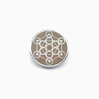 Metatrons Cube Stainless Steel Meditation Coin Reflective