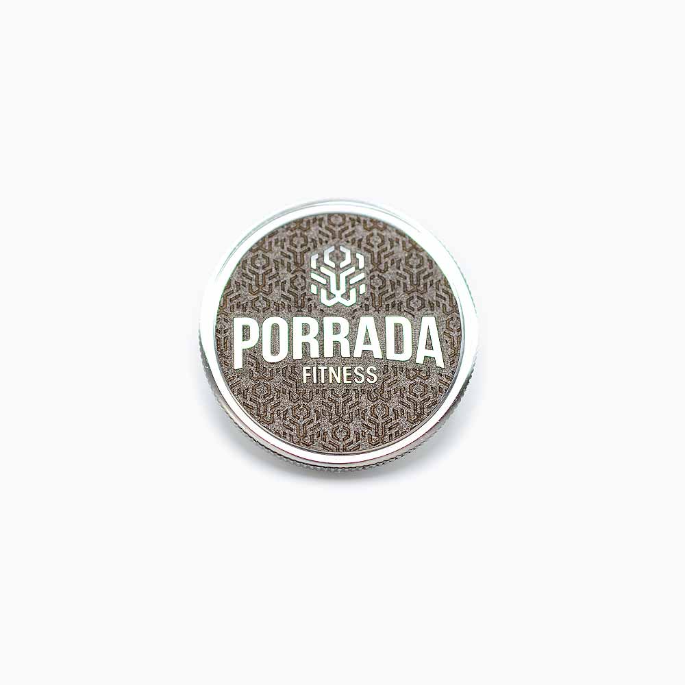 Porrada Fitness Lion Texture Stainless Steel Coin Reflective