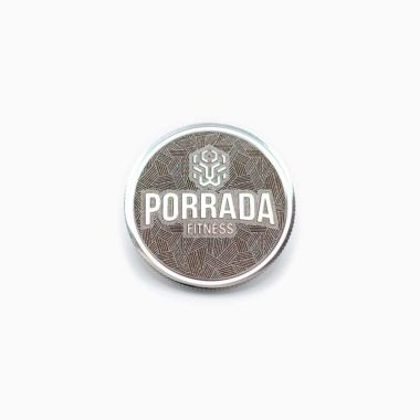 Porrada Fitness Hatch Texture Stainless Steel Coin Reflecting