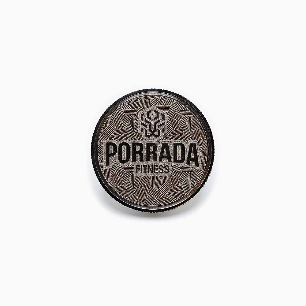 Porrada Fitness Hatch Texture Stainless Steel Coin