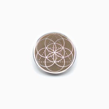 Seed of Life Meditation Coin Stainless Steel Reflective