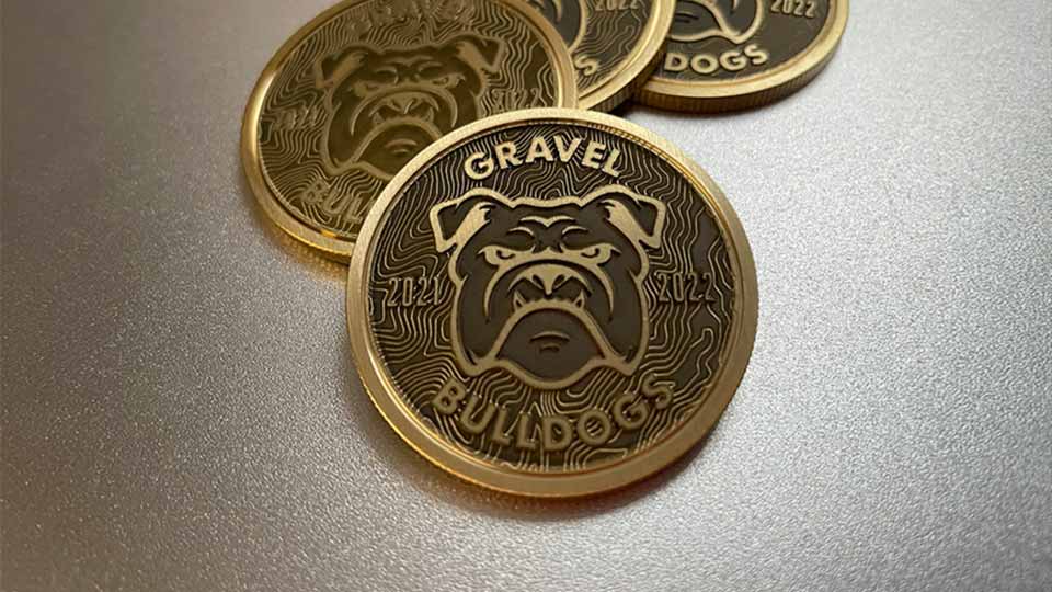 Set of Laser Engraved Brass Coins Set of Laser Engraved Brass Coins