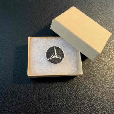 Mercedes Metal Pin in Box used for shipping