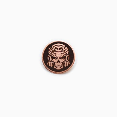 Aztec Tribal Face Copper Pin