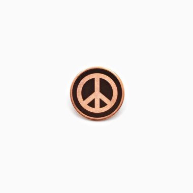 Peace Symbol Copper Pin