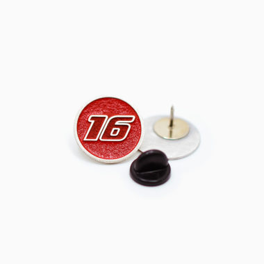Number 16 Charles Leclerc Metal Alloy Pin Front and Back Pin Clasp