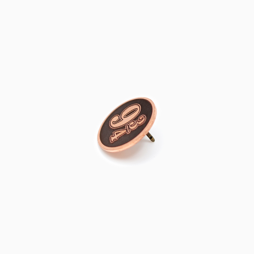 Harry Potter 9 3/4 Copper Pin Side View