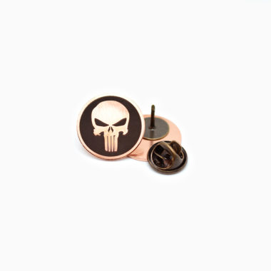 The Punisher Copper Pin Front and Back Pin Clasp