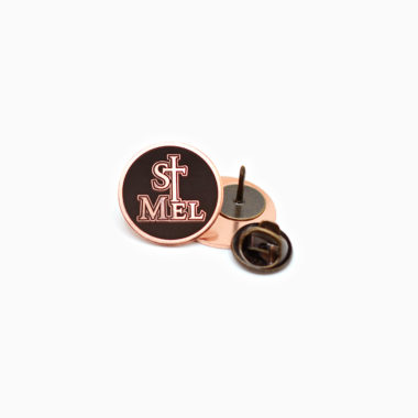 St Mel Copper Pin Front and Back Pin Clasp