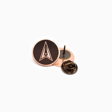 United States Space Force USSF Copper Pin Front and Black Pin Clasp