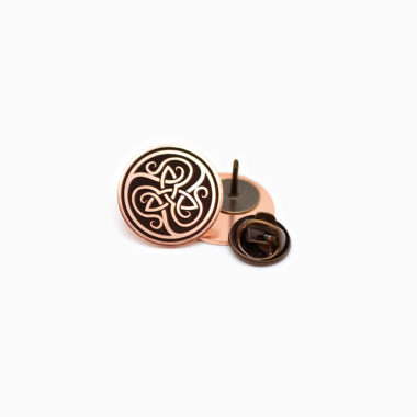 Celtic Knot Copper Pin Front and Back Pin Clasp