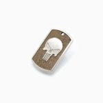 The Punisher Stainless Steel Pendant Quarter View