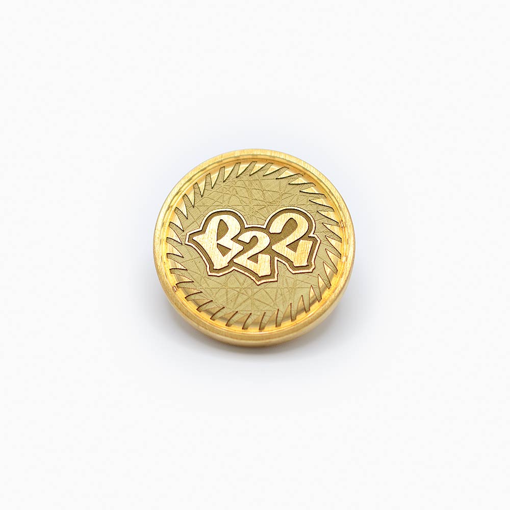 B22 Buzzsaw 38mm EDC Token Brass
