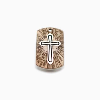 Crucifix Cross Pendant Stainless Steel Close Up