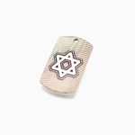Star of David Pendant Stainless Steel Jewish Star 3/4 View