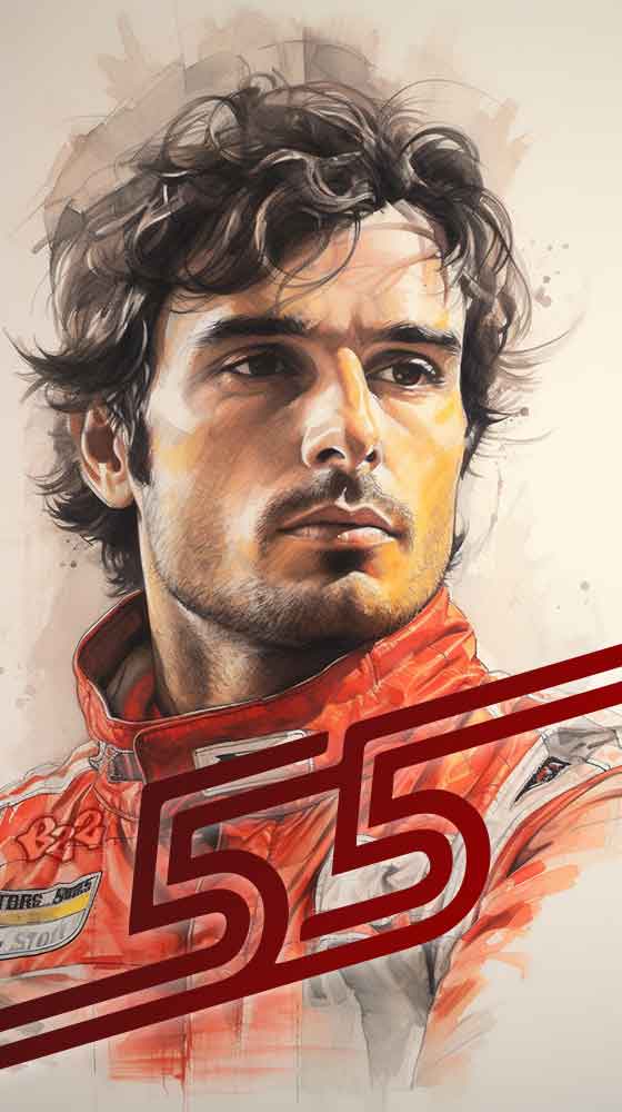 Carlos Sainz Color Pencil Portrait by B22