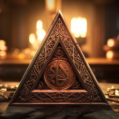 The Deathly Hallows Symbol Carved Desk Block
