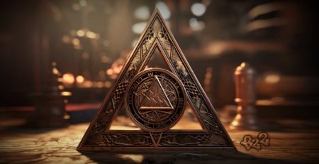 The Deathly Hallows Symbol desk block engraving